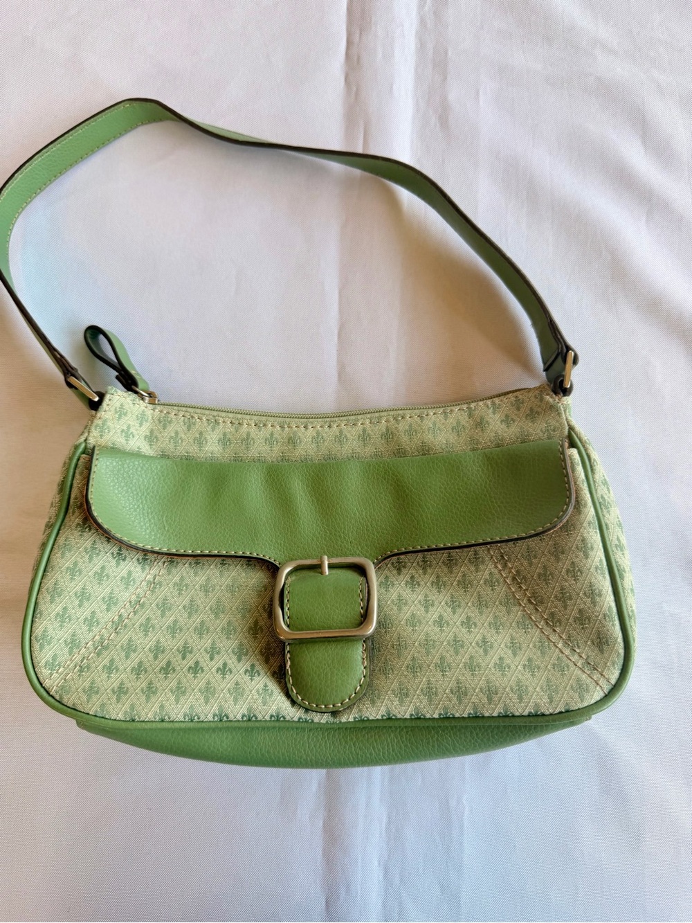 Vintage Crazy Horse by Liz Claiborne Macha Green Shoulder Bag